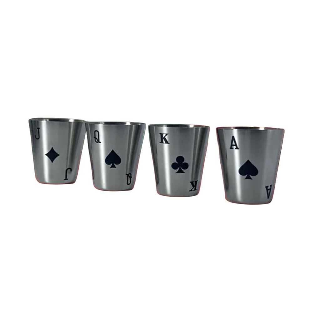 Set of 4 Stainless Steel Shot Glasses